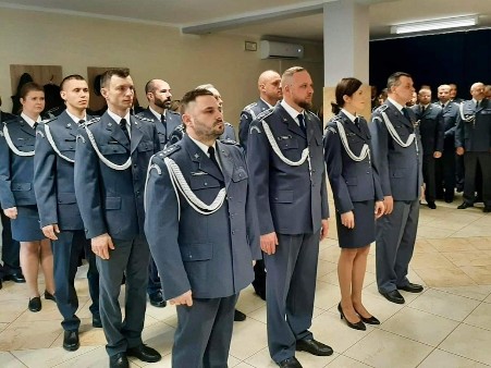 Wyróżnieni funkcjonariusze Zakładu Karnego w Kwidzynie.