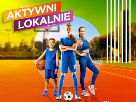  zdjęcie przedstawia plakat z trzema osobami i napisem „AKTYWNI LOKALNIE”